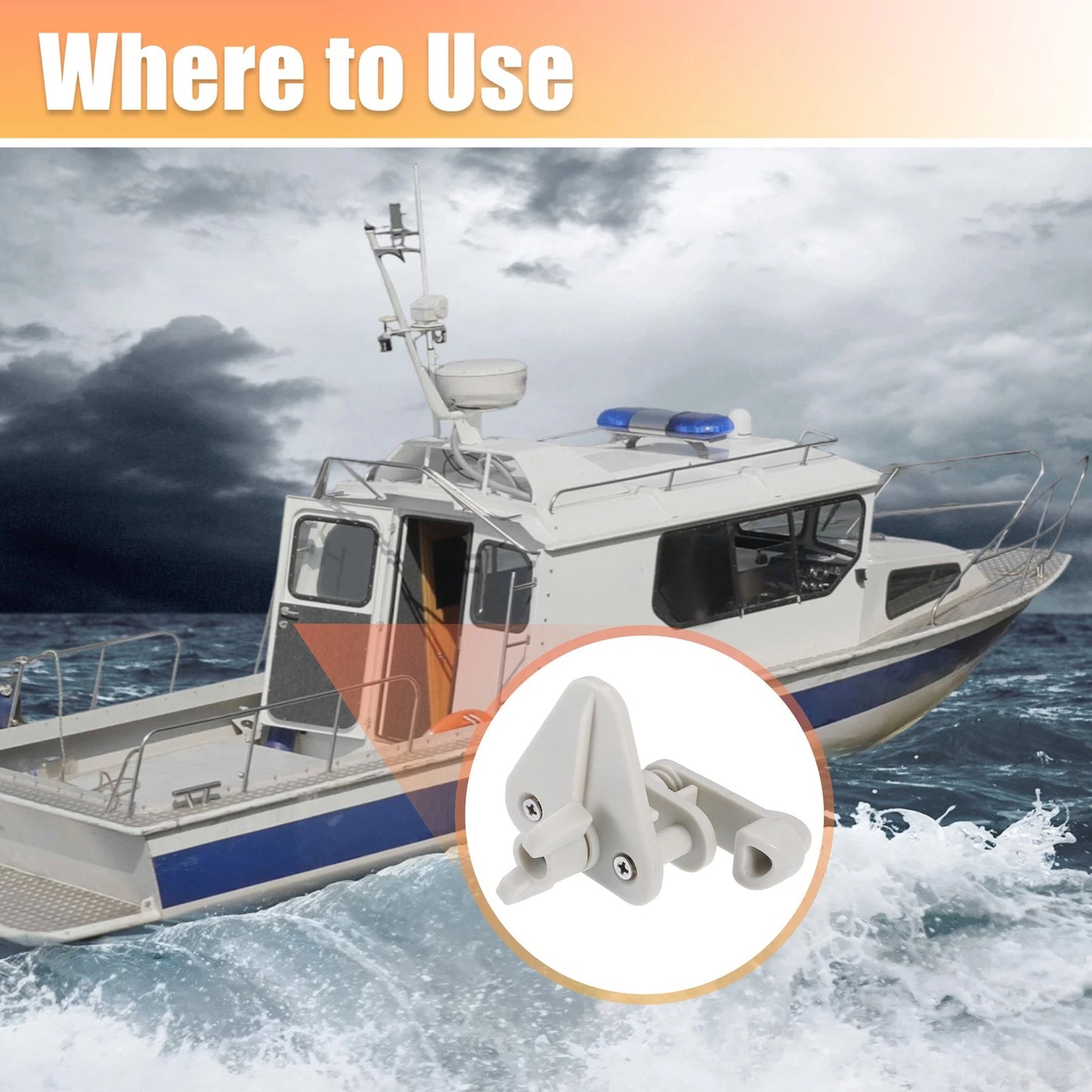 2pcs Pontoon Boat Gate Latches for 1-1.25 Inch Square Frames