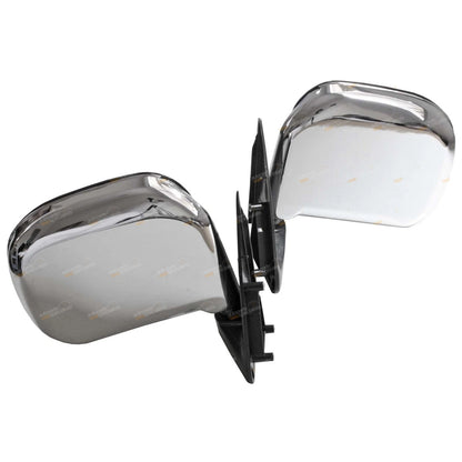Set of 2 Chrome Manual Door Mirrors for Toyota Hiace (1989–2005)