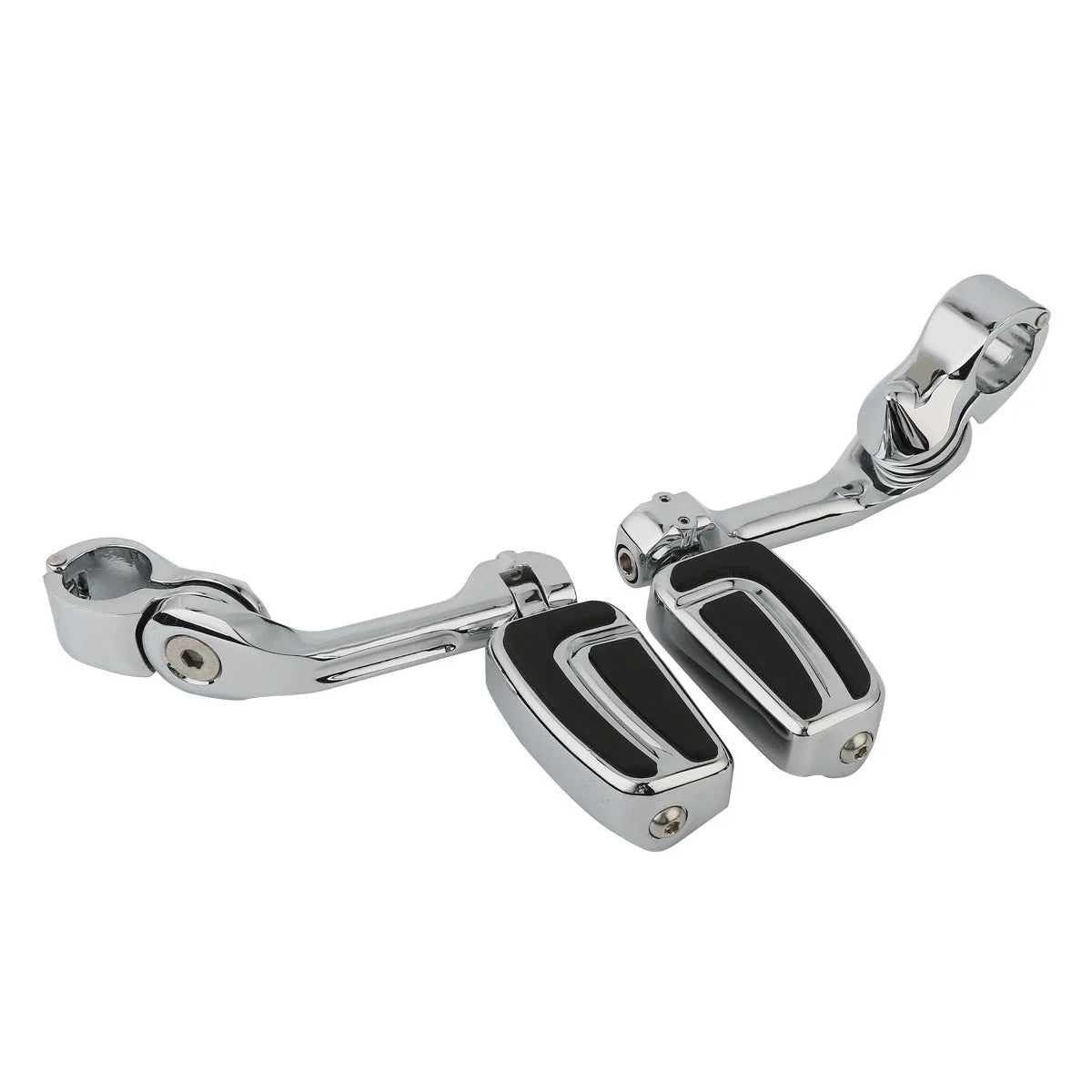 1-1/4" Long Angled Highway Bar Engine Guard Footpegs for Harley