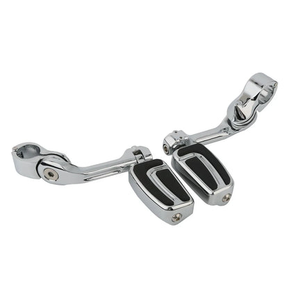 1-1/4" Long Angled Highway Bar Engine Guard Footpegs for Harley