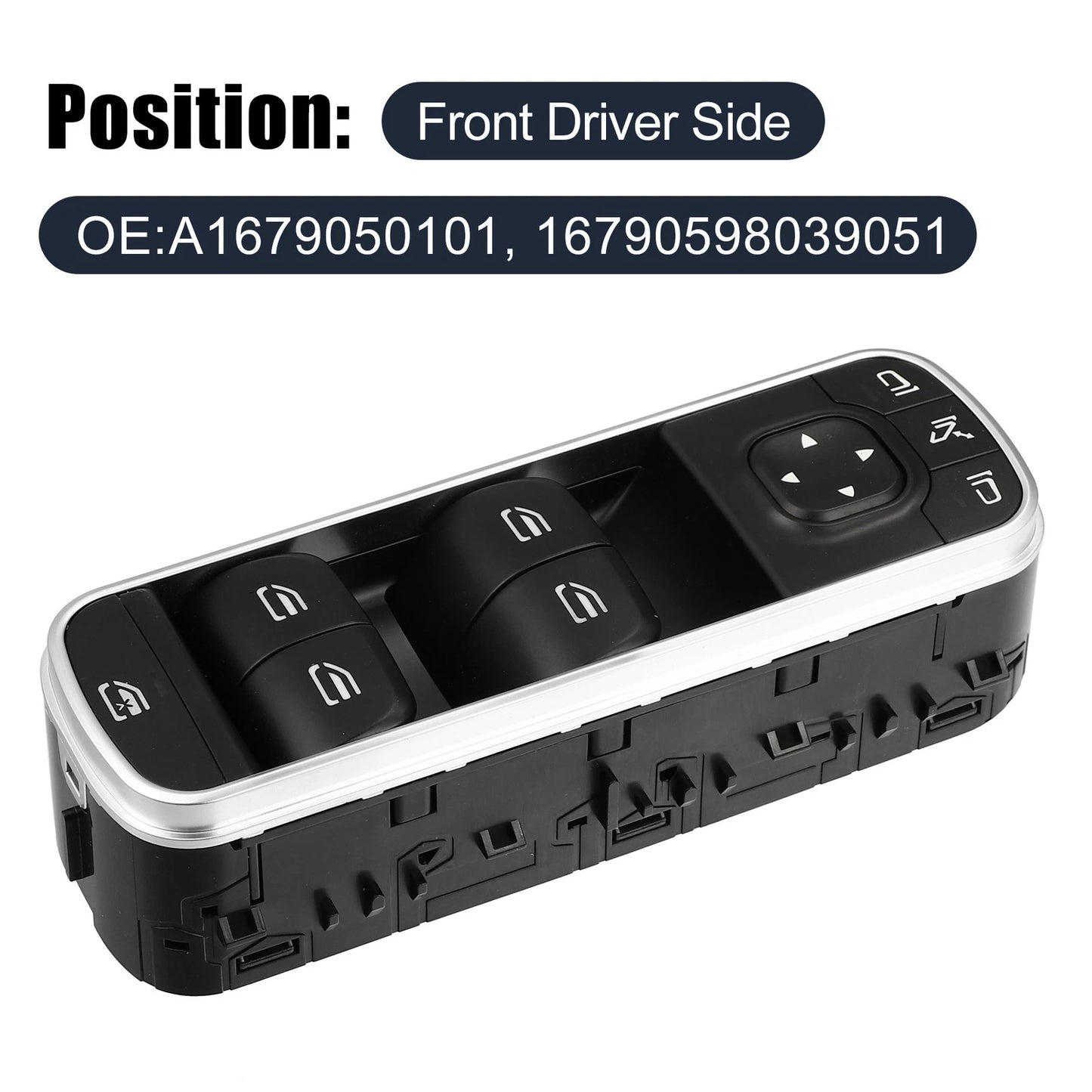 Left Side Power Window Switch A1679050101 for Mercedes A220 CLA250 (2019–2021)