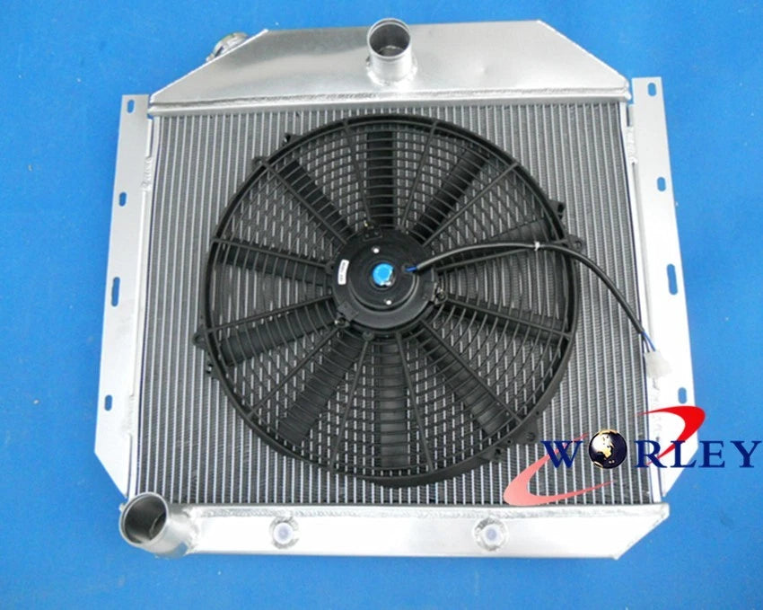 3 Row Aluminum Radiator with Fan for International Harvester Truck (1951–1957)