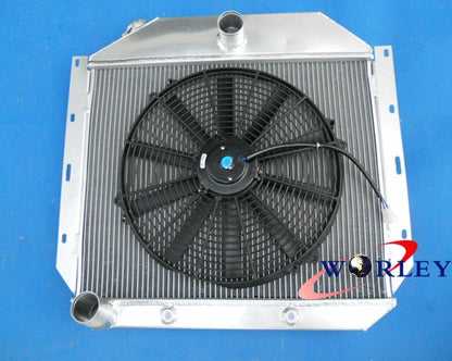3 Row Aluminum Radiator with Fan for International Harvester Truck (1951–1957)