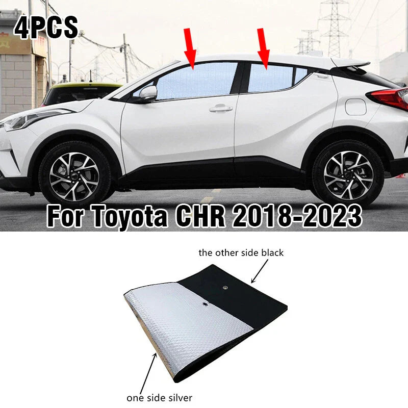 4 x Side Window Privacy Sunshade for Toyota CHR (2018–23)