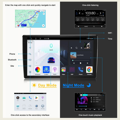Wireless CarPlay Android Auto Head Unit Radio for Kia Picanto (2011-2017)