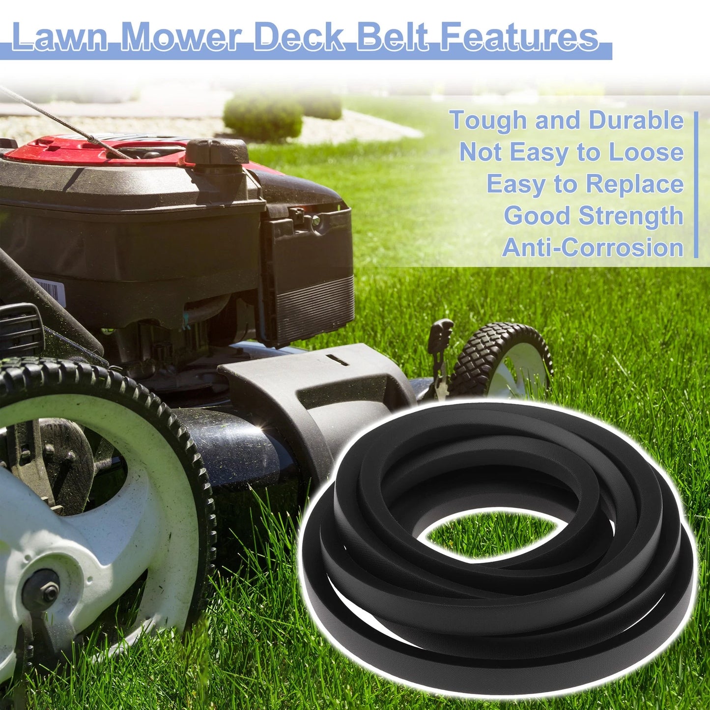 Lawn Mower Deck Belt for King Kutter RFM-60, RFM60, FM60 (No.167133)