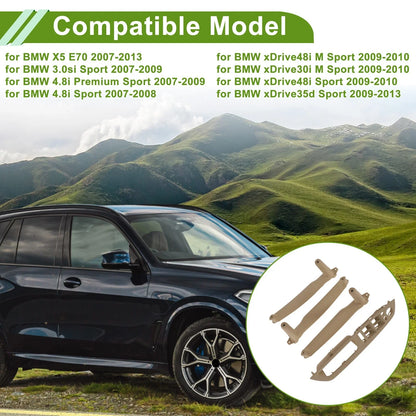 Door Panel Handle Pull Trim Cover for BMW X5 E70 Beige (2007-2013)