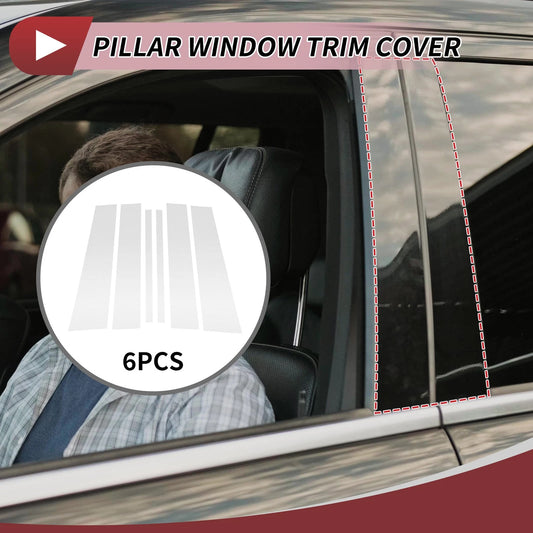 Set of 6 Door Pillar Window Trim for Nissan Titan (2004–2015) Chrome