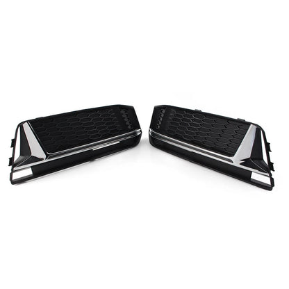 Front Bumper Honeycomb Mesh Fog Light Grille Cover for Audi A3 8P (2009–2013) Chrome