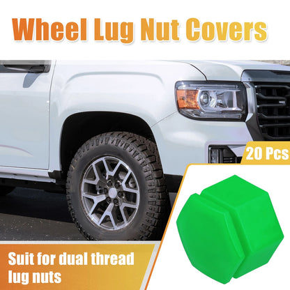 20 Pcs Wheel Lug Nut Cover for Land Rover Range Rover Sport (2006–2013) Green