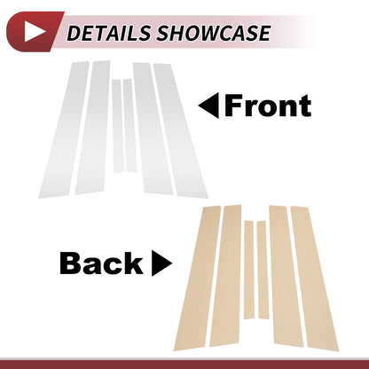 Set of 6 Door Pillar Window Trim for Nissan Altima (2007–2012) Chrome