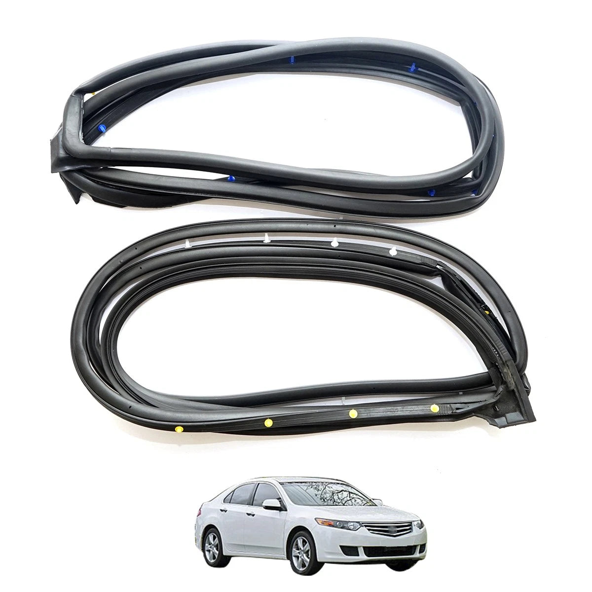 Set of 2 Front Door Weatherstrip Rubber for Honda Accord (2007–2012)