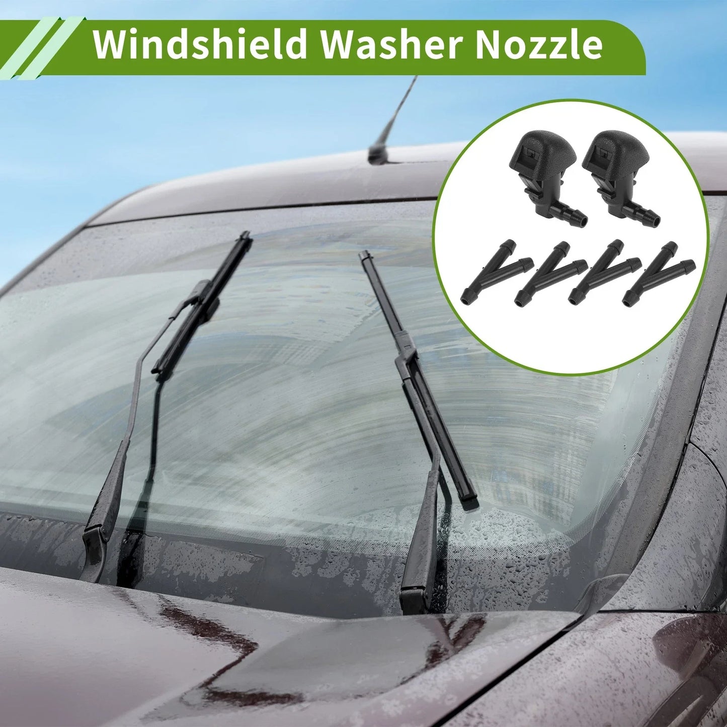 Windshield Washer Nozzle & Hose Connector for Honda (2011-2017)