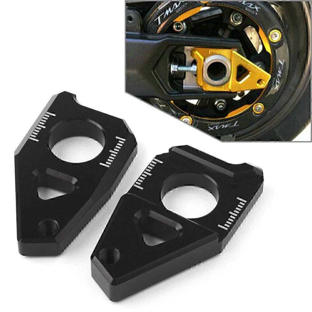 Motorcycle Axle Spindle Chain Adjuster Blocks for Yamaha YZF FZ8 FZ1 TMAX (2010-2017)
