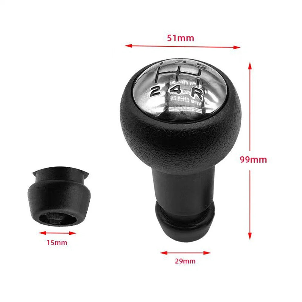 5 Speed Manual Gear Shift Knob for Peugeot 106 107 205 206, Citroen C2 C3 C4 (2000-2014)