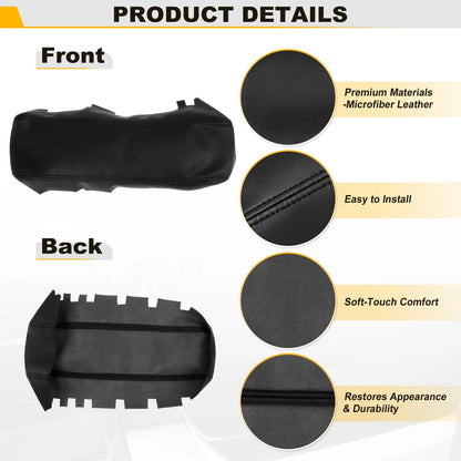 Leather Center Console Lid Armrest Cover Trim for Chevy Equinox (2010–2017)