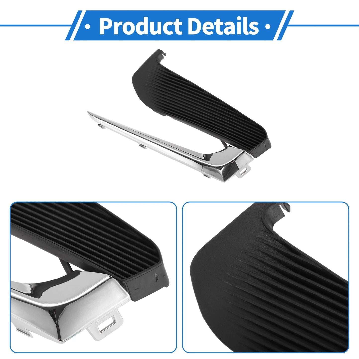 Front Left Fog Light Grill No.GM1038230 for Chevrolet Malibu (2016–2018) Black Chrome