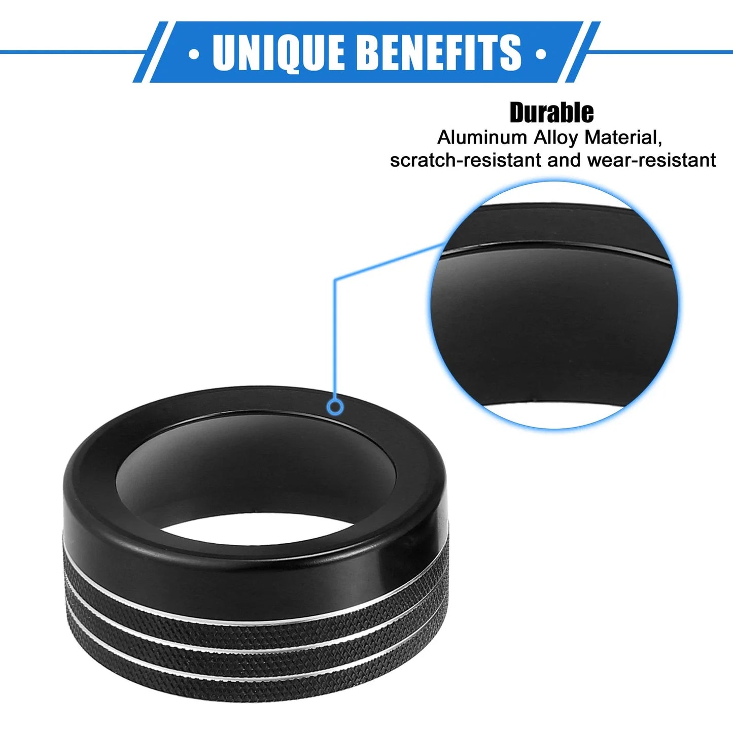 5 x AC Climate Control Knob Rings for Chrysler 300 & Dodge Challenger (2005-2023)