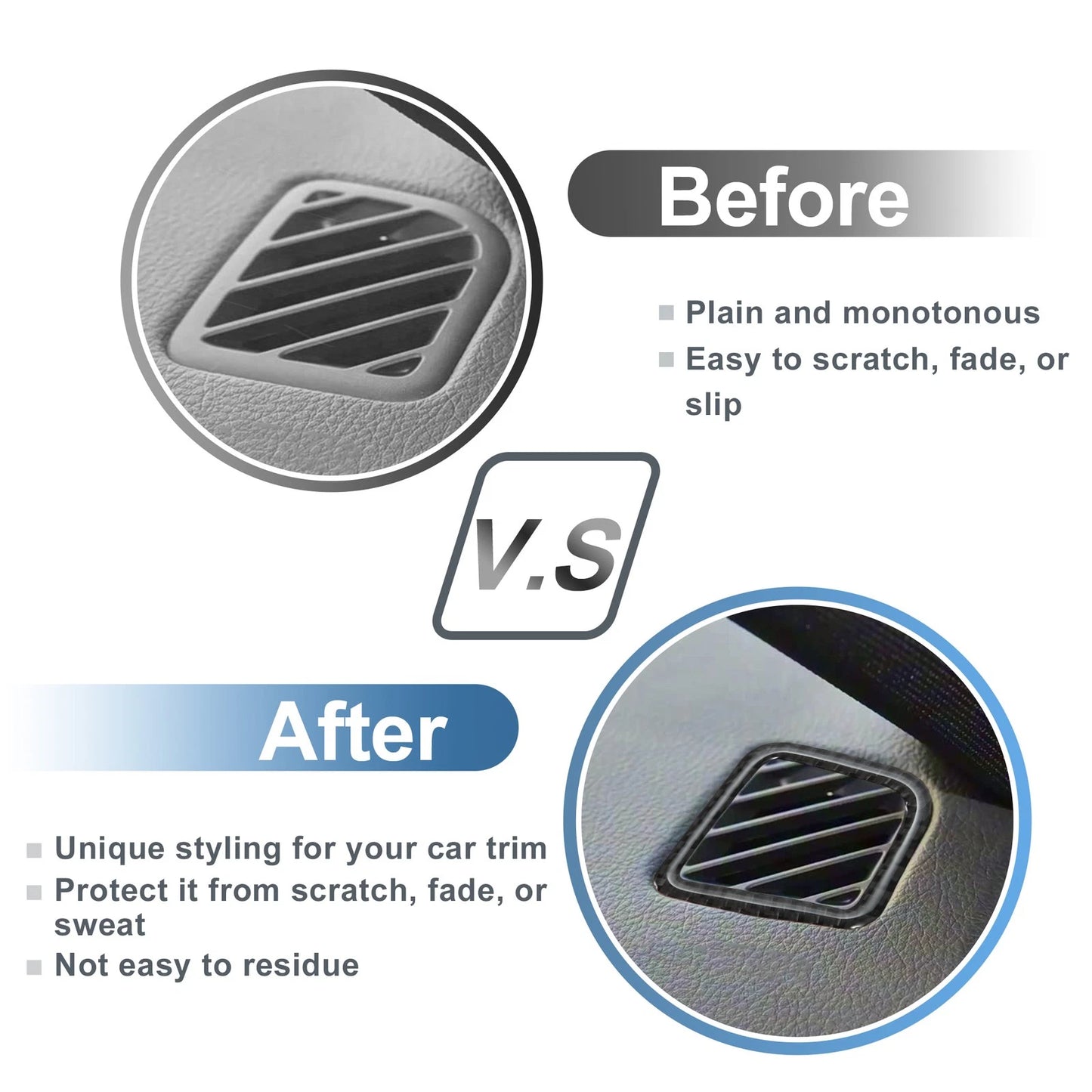 2X Air Condition Outlet Vent Trim Cover Frame for Toyota Supra GR (2020–2023)