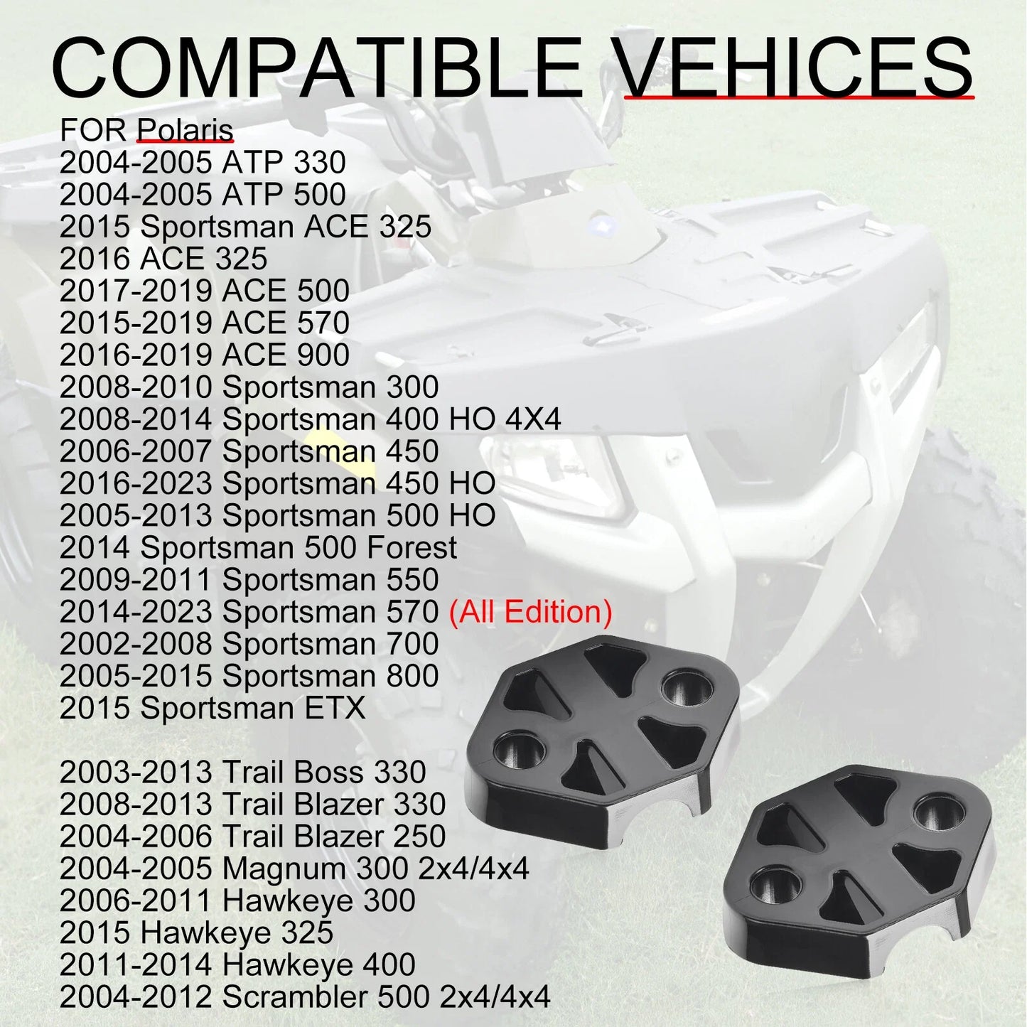 2 x Shifter Bracket for Polaris Sportsman (1999–2006)