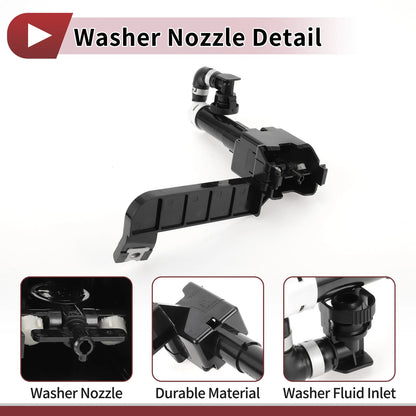 Front Passenger Side Headlight Washer Nozzle for Lexus IS250 (2006–2013) No. 8520753040 Black