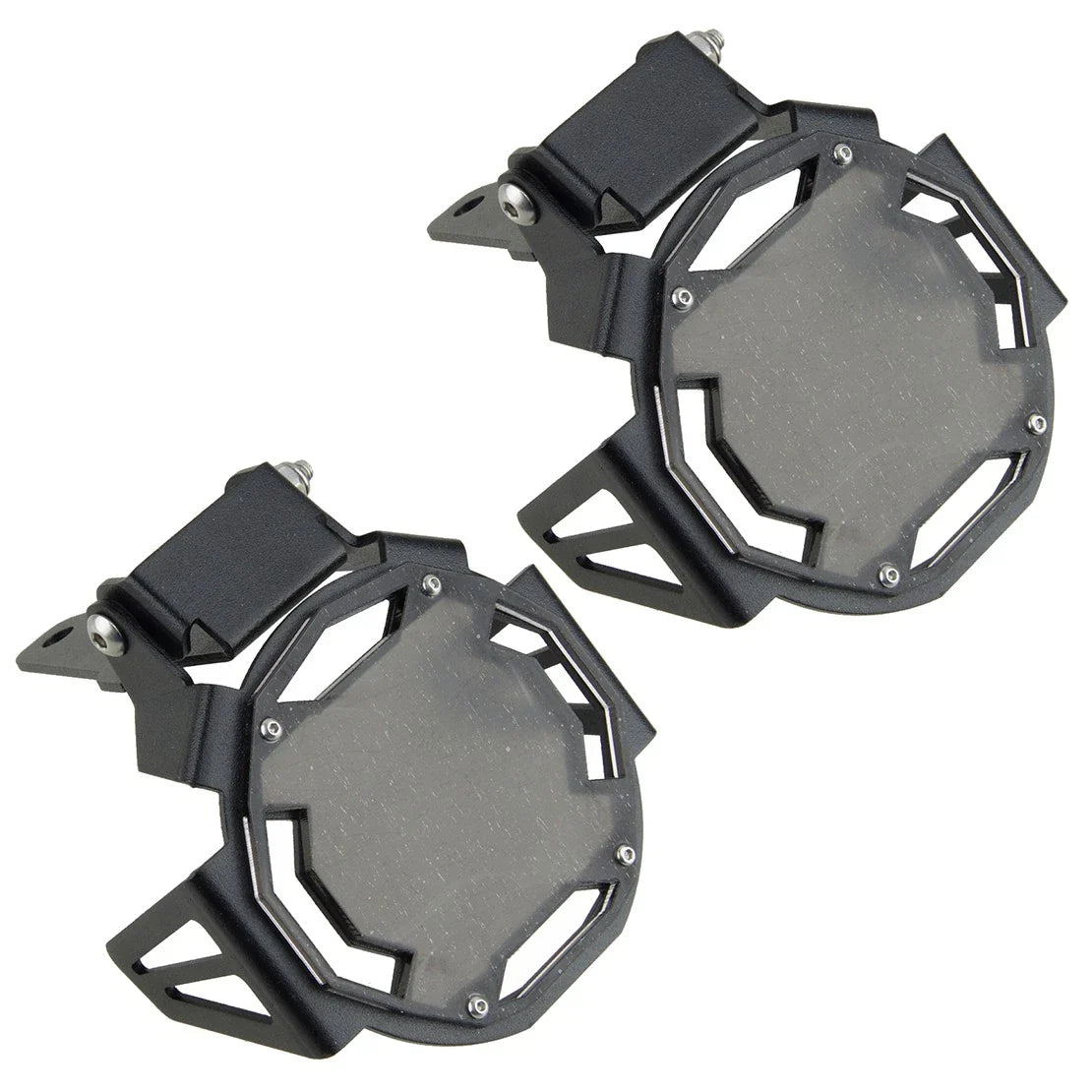 Black Fog Light Protector Covers for BMW R1250GS Adventure, S1000XR (2013-2023)