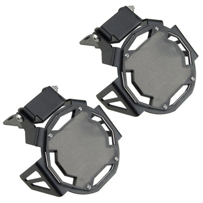 Black Fog Light Protector Covers for BMW R1250GS Adventure, S1000XR (2013-2023)
