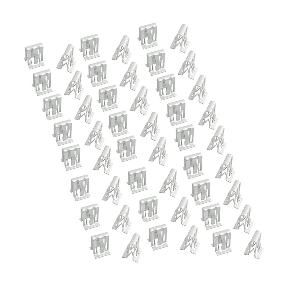 50pcs Gray Dashboard Retainer Clips for Instrument Panel - Universal Fit