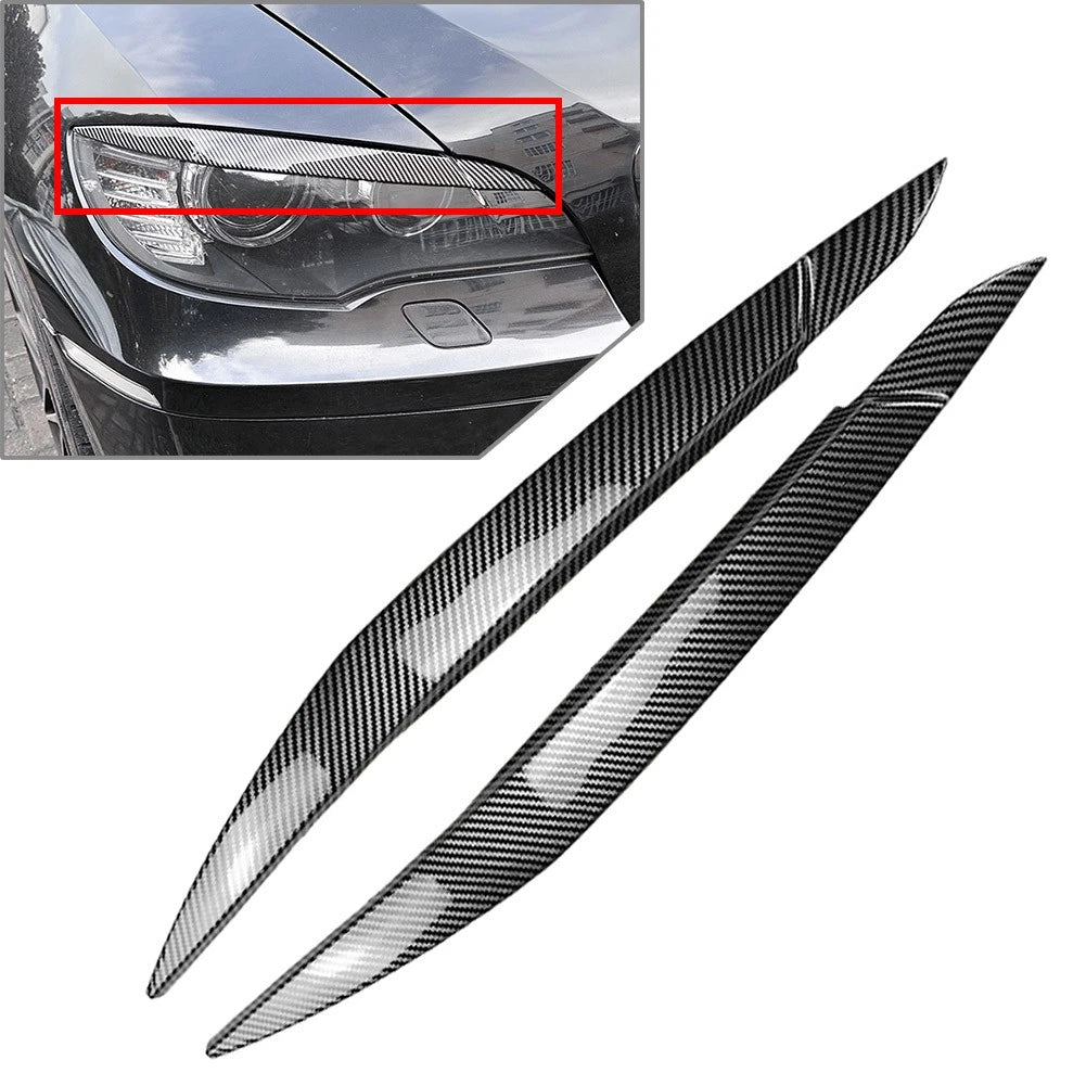 Headlight Eyebrow Trim for BMW X6 E71 E72 X6M X5M E70 (2008–2019)