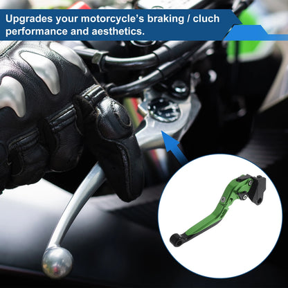 Adjustable Brake Clutch Levers for Kawasaki Vulcan S 650 (2015–2023) Green Black