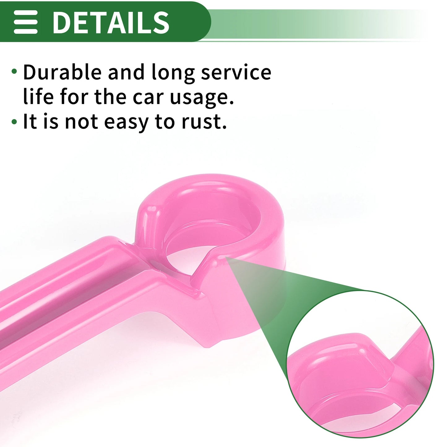 Set of 2 Exterior Door Handle Covers for Jeep Wrangler JK (2007–2017) ABS Pink