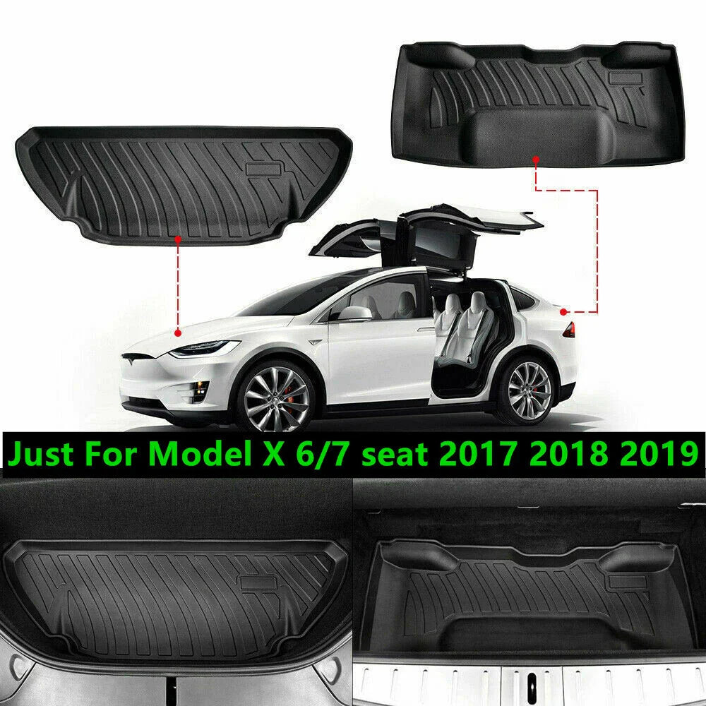 Front Frunk Under Trunk Cargo Mat Liner Box Durable Anti-Skid for Tesla Model X