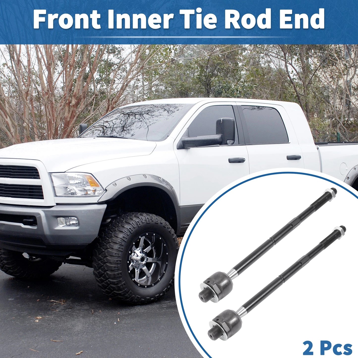 2X Front Inner Tie Rod End Links for Dodge Magnum (2005–2008) No.EV80702