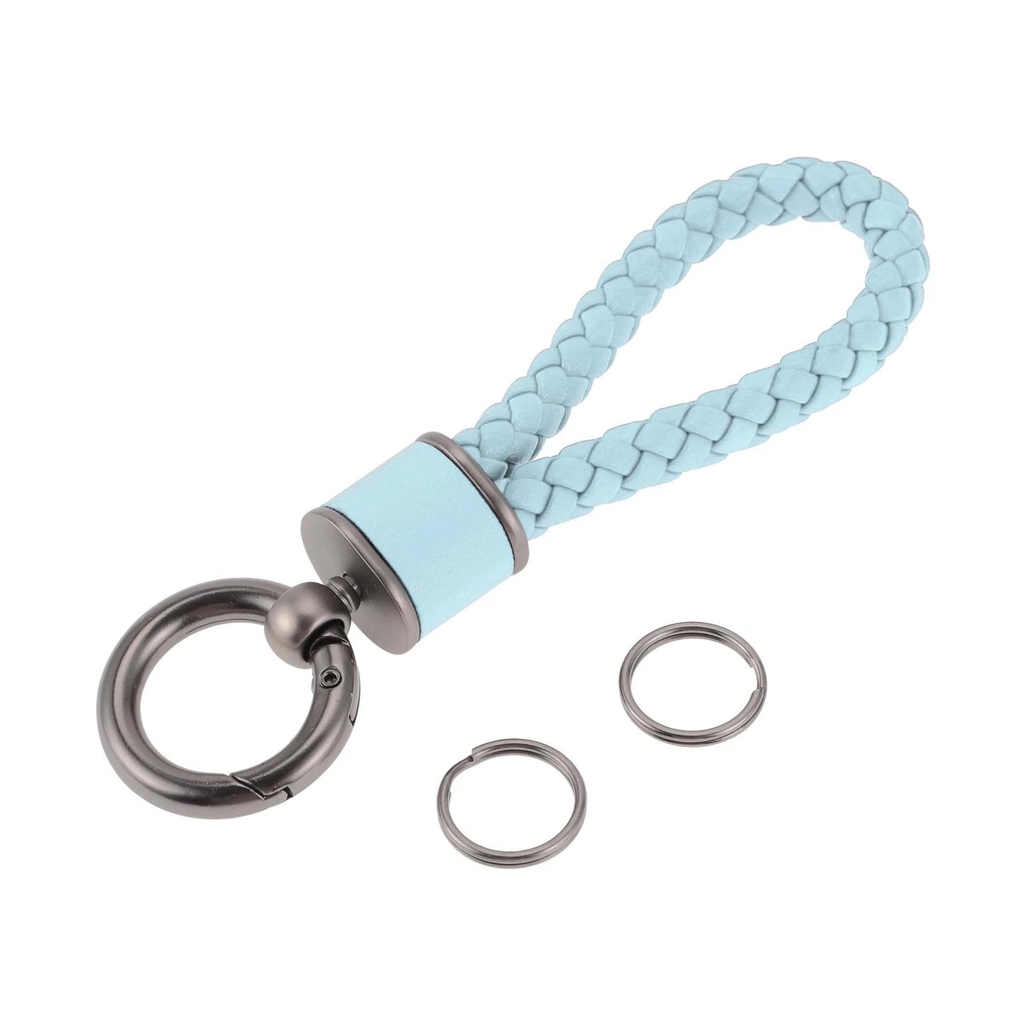 Car Keychain with Ring for All Models (Light Blue)