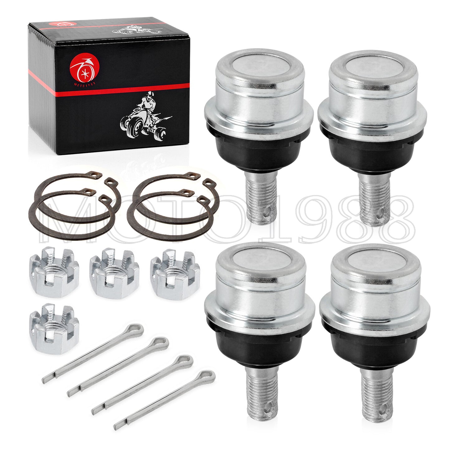 Set of 4 Front Upper Lower Ball Joints for Yamaha Grizzly (1996–2006)
