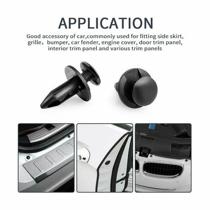 100 Pcs Plastic Mixed Size Fastener Clips for Car ATV UTV Body Trim