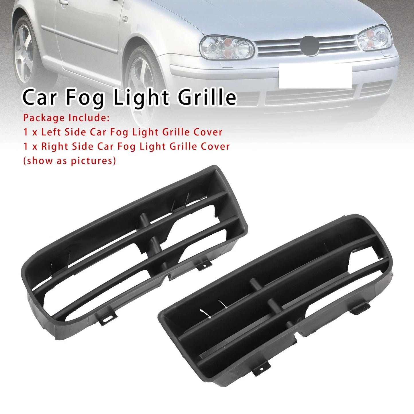 Set of 2 Fog Light Grilles for VW Golf IV MK4 (1998–2004)