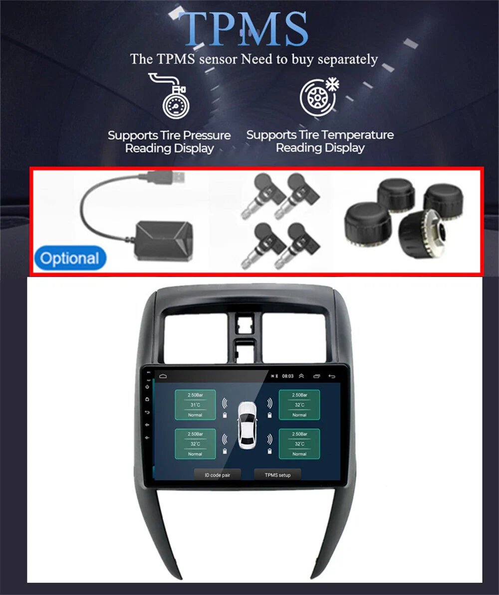 10.1'' Car Stereo GPS Navigation for Nissan Versa Sedan (2015-2019)