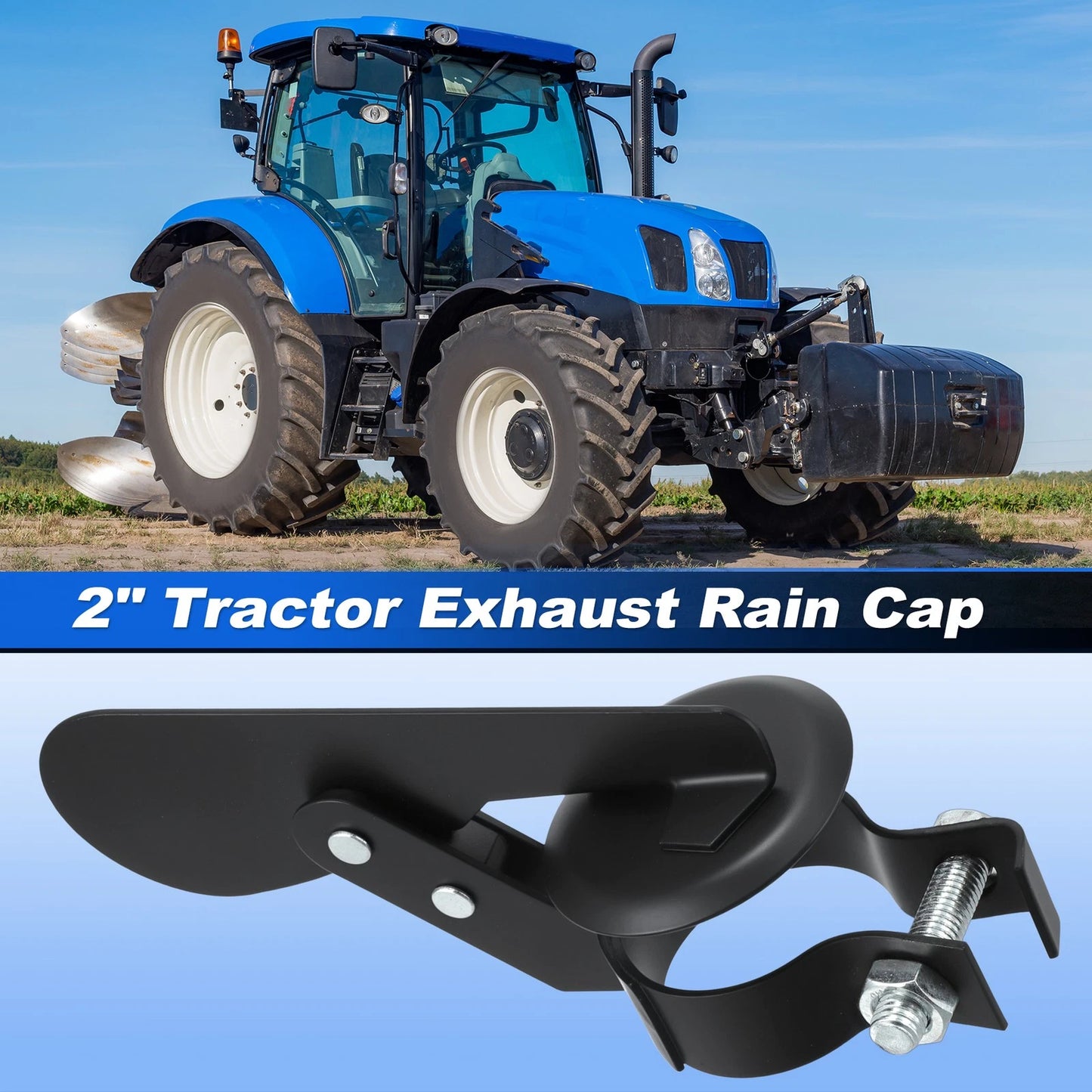 2" Exhaust Rain Cap for Ford, New Holland, John Deere Tractor