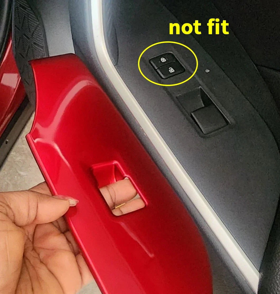 13x ABS Glossy Red Interior Accessories Cover Trim for Toyota RAV4 (2019–2024)