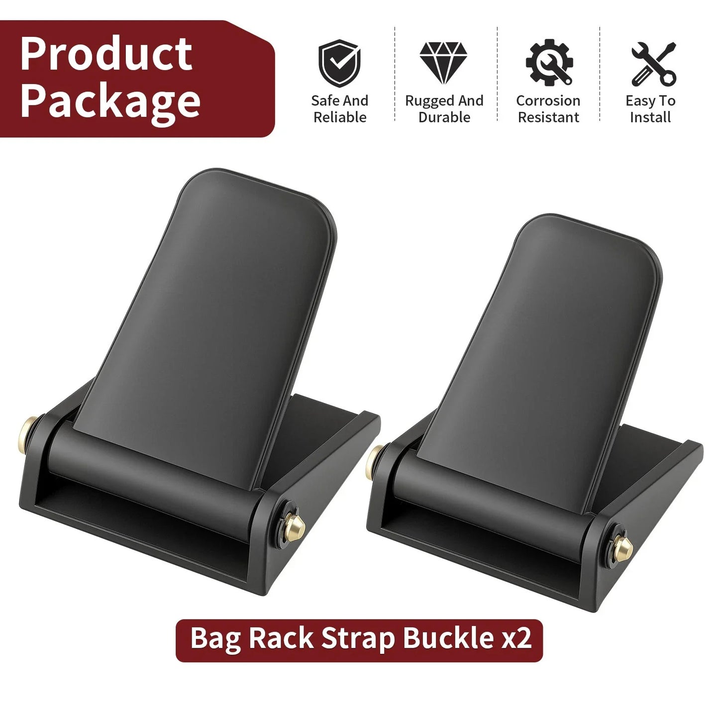 2 x Bag Rack Strap Buckle for Yamaha YTF-1E Adventurer Sport Cart (2014–2014)