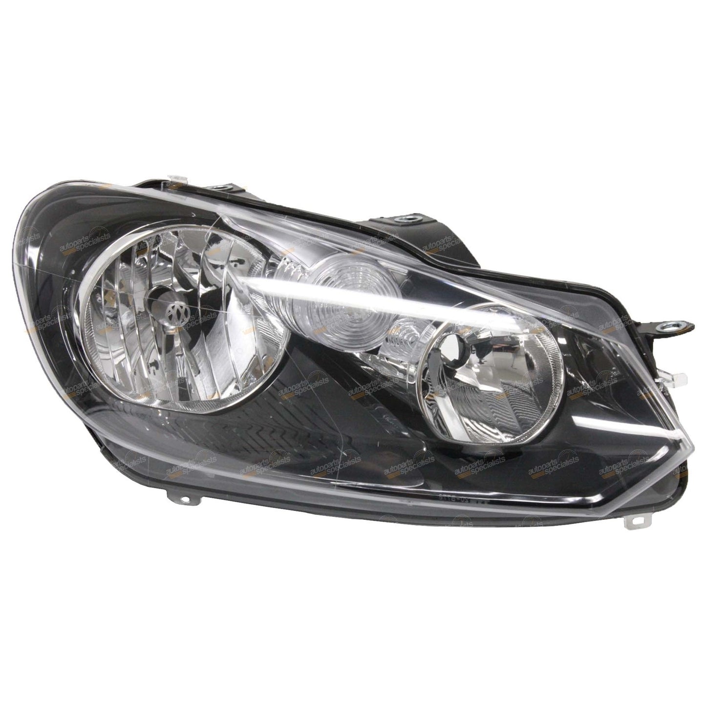 Right Black Headlight for VW Golf Mk6 (2008–2012)