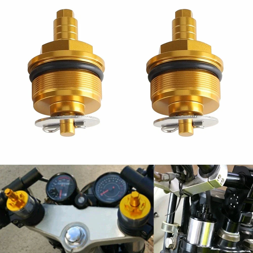 Gold Front Fork Shock Absorber Bolts for Suzuki GSX250R (2018-2023)