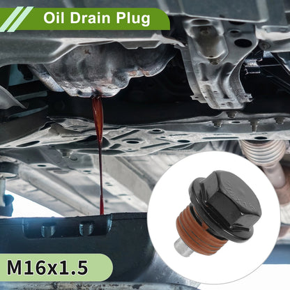 Set of 2 M16x1.5 Copper Oil Drain Plug with Gasket for Car Motorcycle