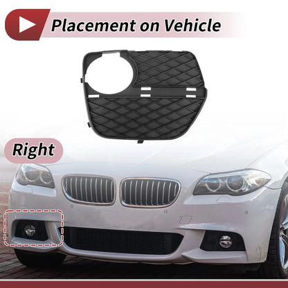 1 x Car Front Right Fog Light Grill for BMW X6 (2012-2014) Black