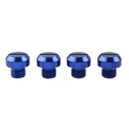 Set of 4 M10 Motorcycle Mirror Hole Blanking Plugs Screws Caps - Blue