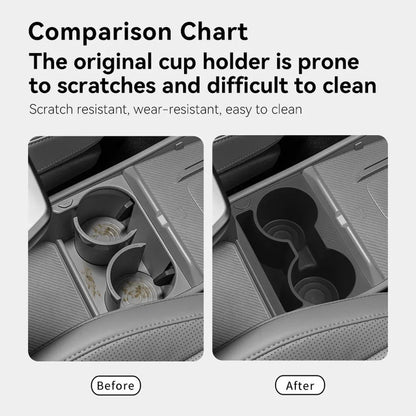 Scratch-Resistant TPE Cup Holder for Kia EV3 Center Console (2024–2025)