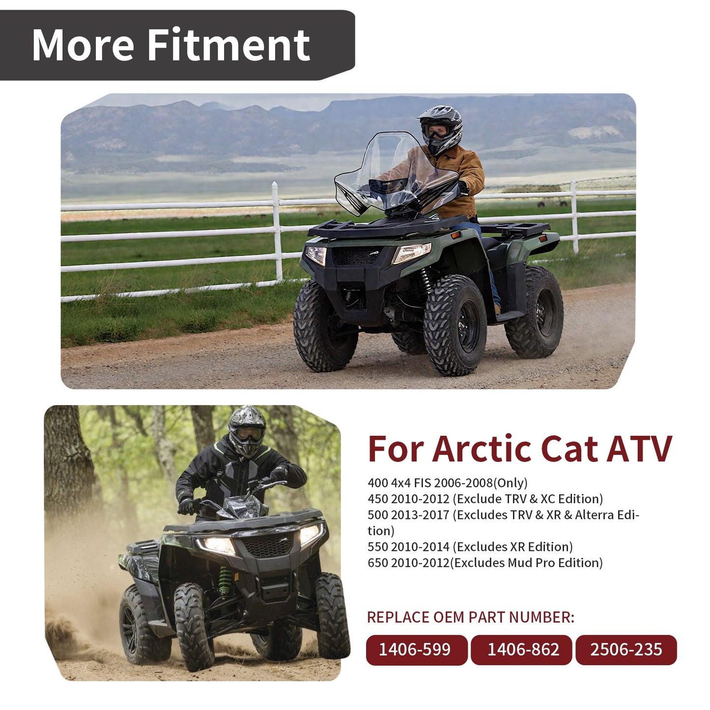 Storage Box Lid Cover & Latch Kit for Arctic Cat 400 450 500 550 650 (2006–2017)