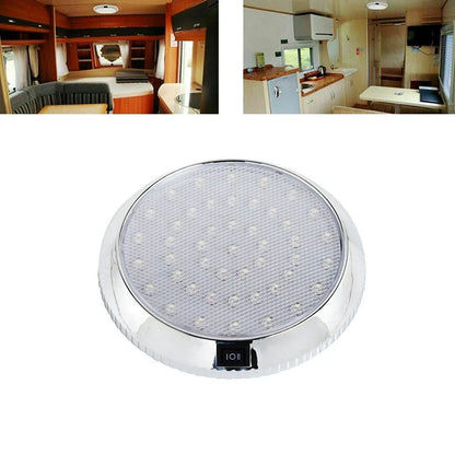 Caravan Roof Light LED, Plastic White Ceiling, Roof Lamp for Caravan