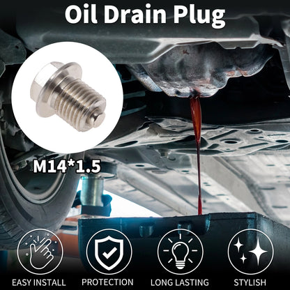M14x1.5 Magnetic Oil Drain Plug for Various Models (1 Pc)